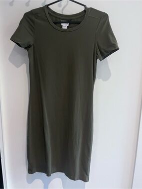 Noisy May Olive Green Crewneck Mini Dress